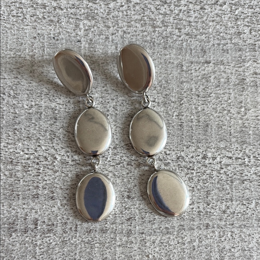 Isabel Marant Elegant Silver Drop Earrings